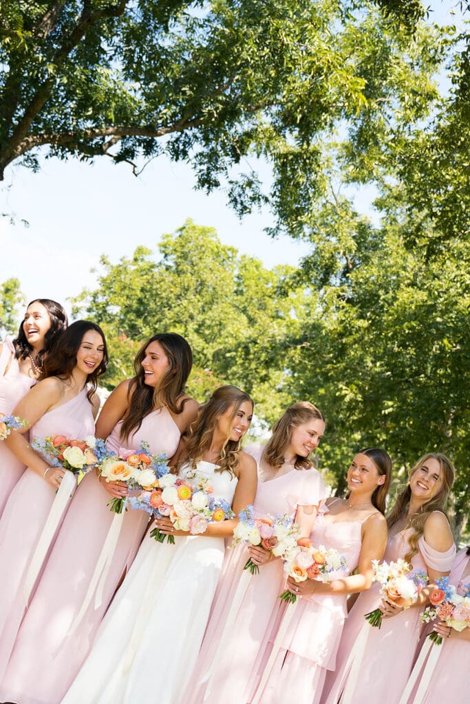 stunning portrait of the bride and her friends