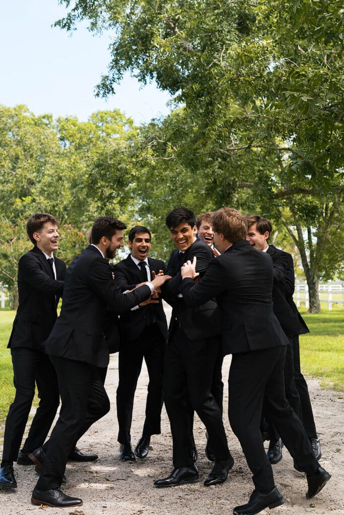 picture of the groom and his friends