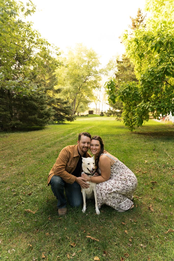 cute picture of the couple and their dog