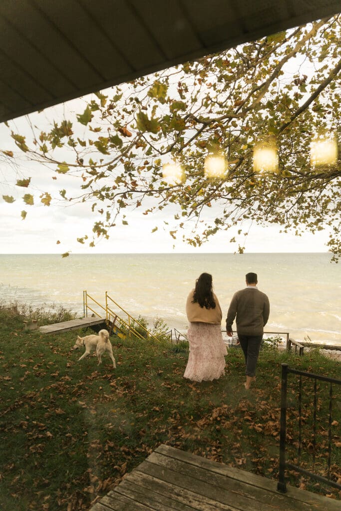 cute couple holding hands during their photoshoot