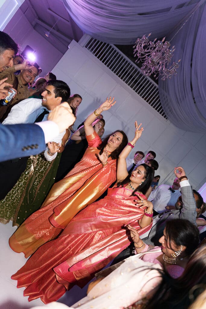 guests dancing at the reception party