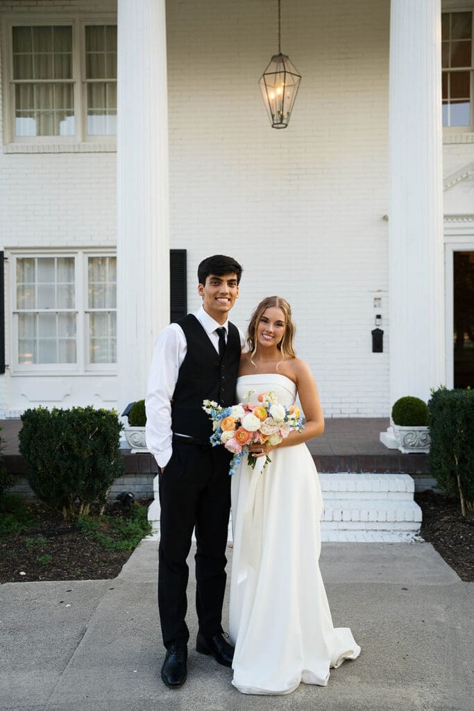 cute picture of the newlyweds at their dream destination wedding