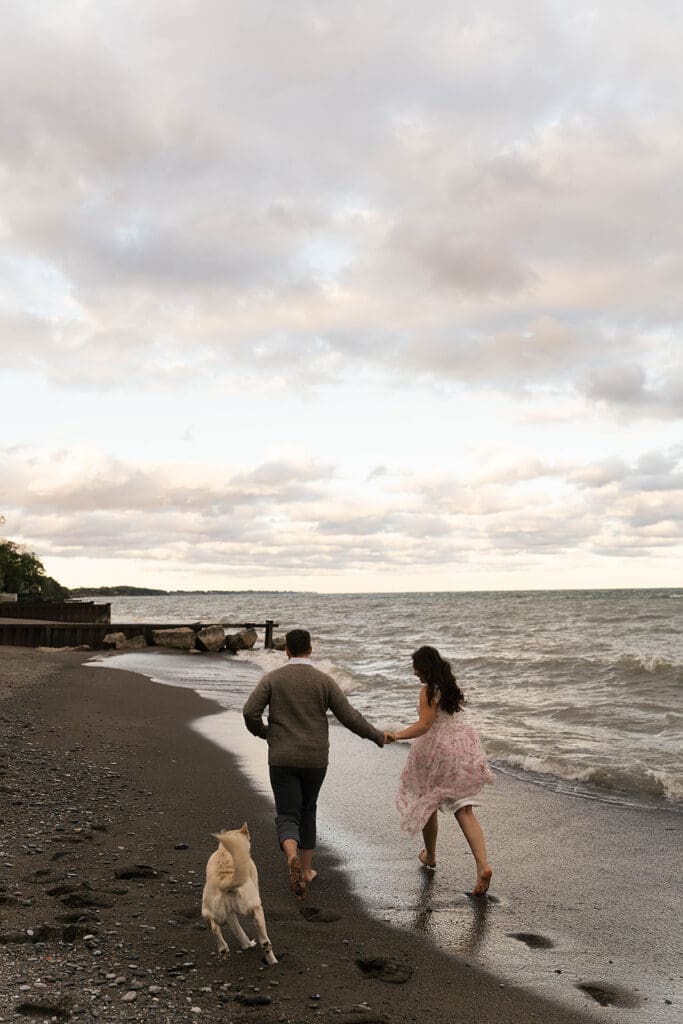 couple having the best time during their session