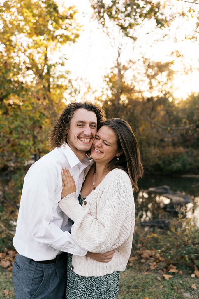 golden hour engagement session