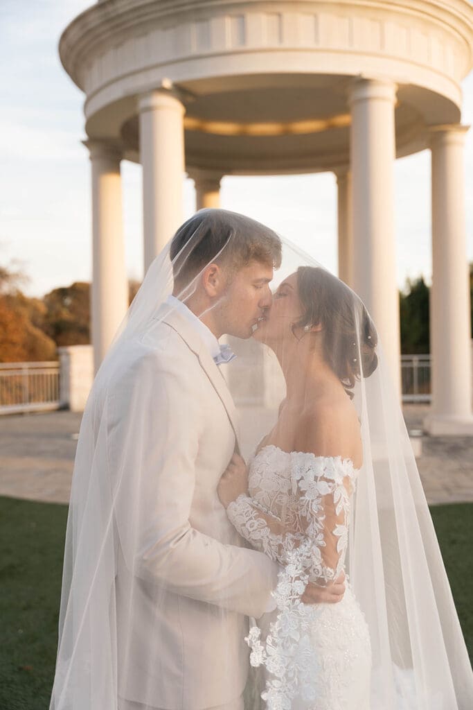 golden hour bridal portraits