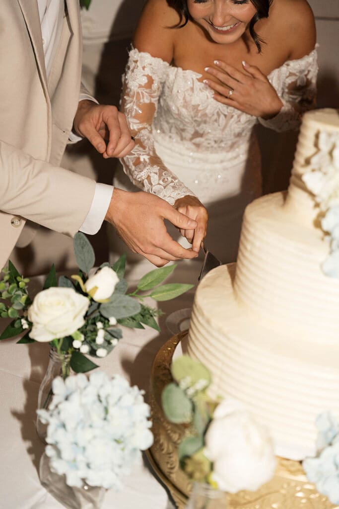 newly married couple at their dream wedding recepiton