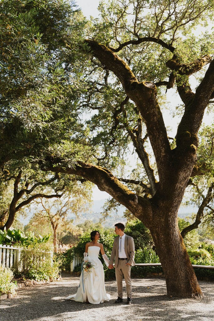 cute portrait of the newlyweds at their GA wedding