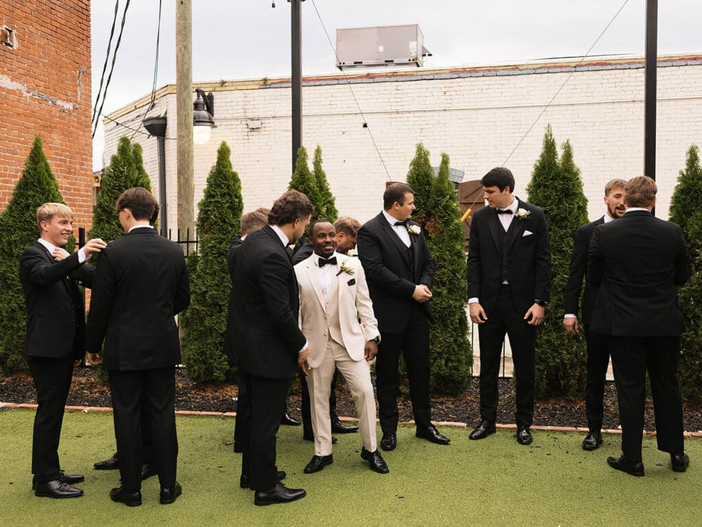 picture of the groom and his friends
