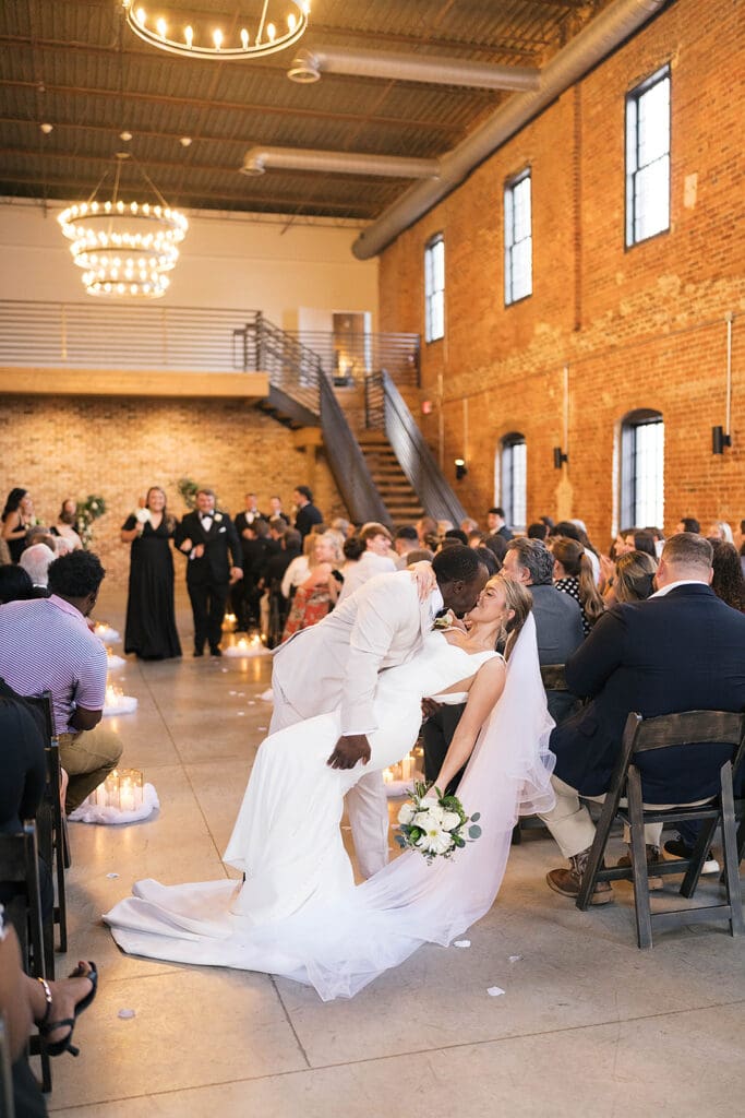 newlyweds heading to their wedding reception