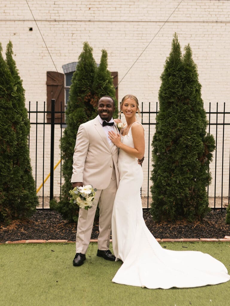 bride and groom at their dream atlanta wedding