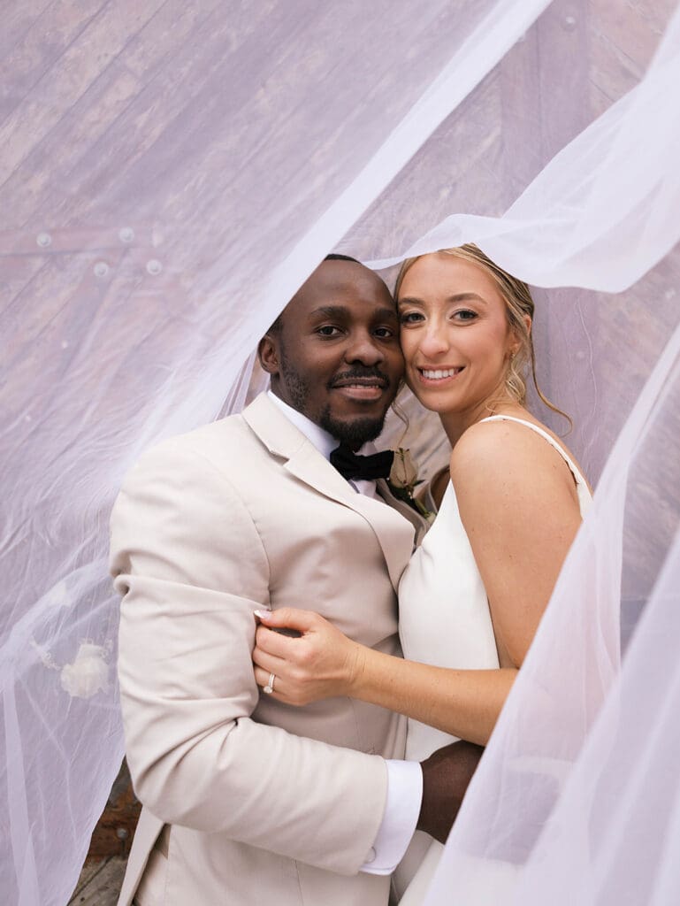 couple at their intimate and timeless bridal portraits