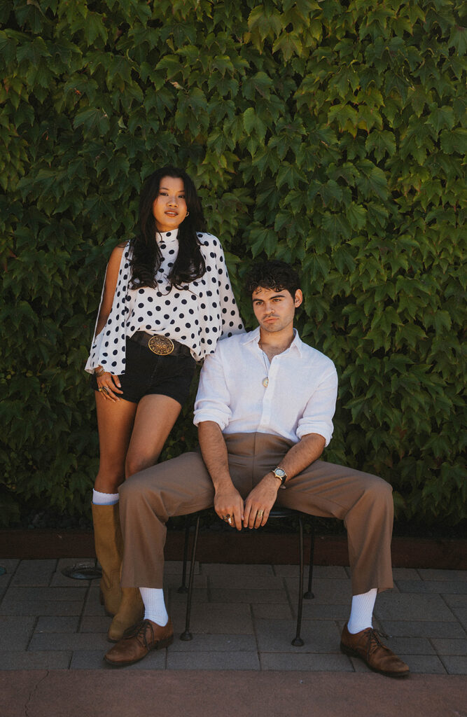 cute picture of the newly engaged couple at their dream photoshoot