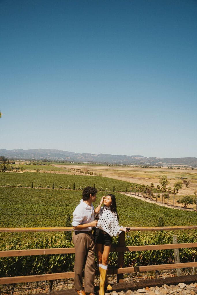couple portraits at a winery